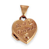 GOLD DEAL | 9ct (9K) Gold Heart Locket Pendant - Best Friends