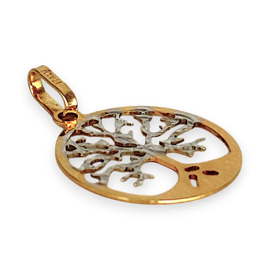 GOLD DEAL | 9ct (9K) Y/W Gold Tree of Life Pendant