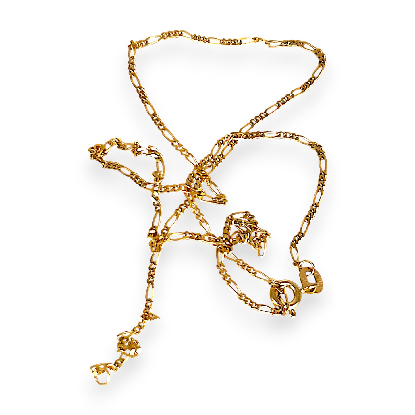 GOLD DEAL | 9ct (9K) Gold Refurbished Refined Grace Figaro Chain 40cm