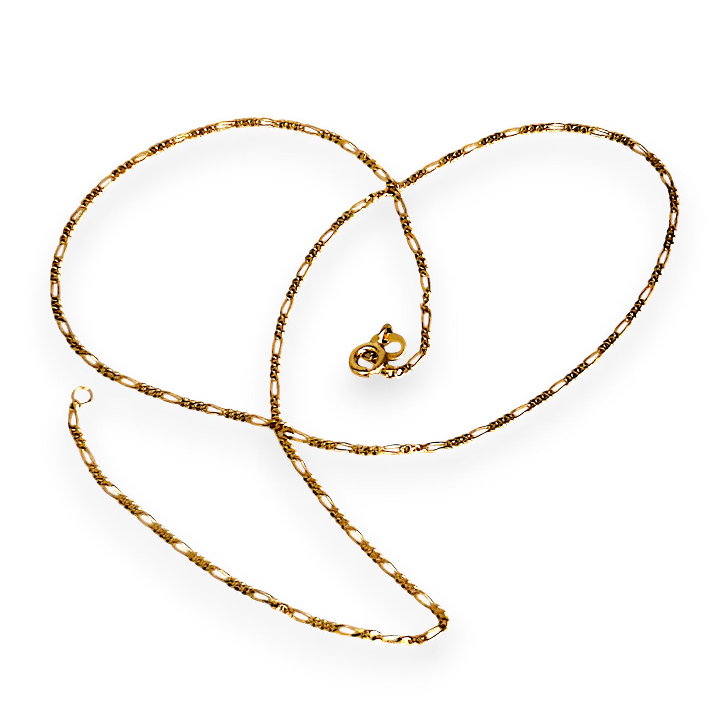 GOLD DEAL | 9ct (9K) Gold Refurbished Refined Grace Figaro Chain 40cm