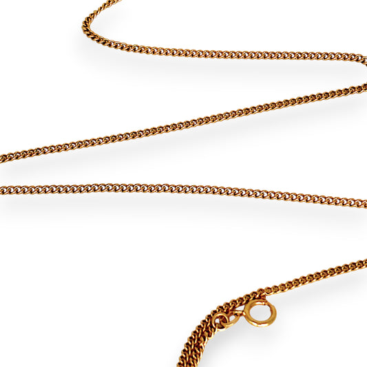 GOLD DEAL | 9ct (9K) Gold Contoured Moderate Curb Link Chain 52cm