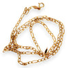 GOLD DEAL | 9ct (9K) Gold Fearless 1 - 3 Figaro Chain 49cm