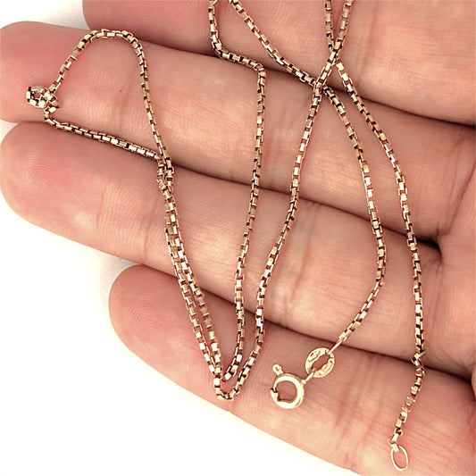 GOLD DEAL | 9ct (9K) Gold Burnished Box Link Chain 46cm