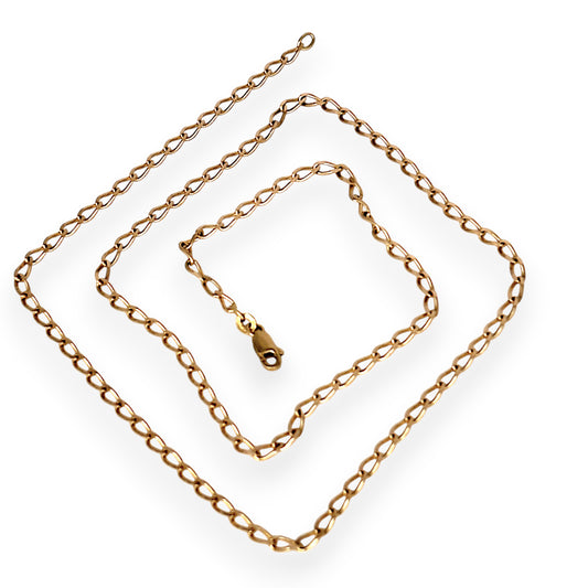 GOLD DEAL | 9ct (9K) Gold Chain Opulent Oval Link Refurbished Chain 60cm