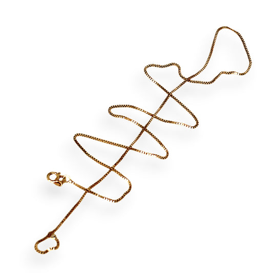 GOLD DEAL | 9ct (9K) Gold Beamingly Bright Box Link Chain 43cm