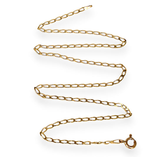 GOLD DEAL | 9ct (9K) Gold Oval-crafted Link Chain 45cm
