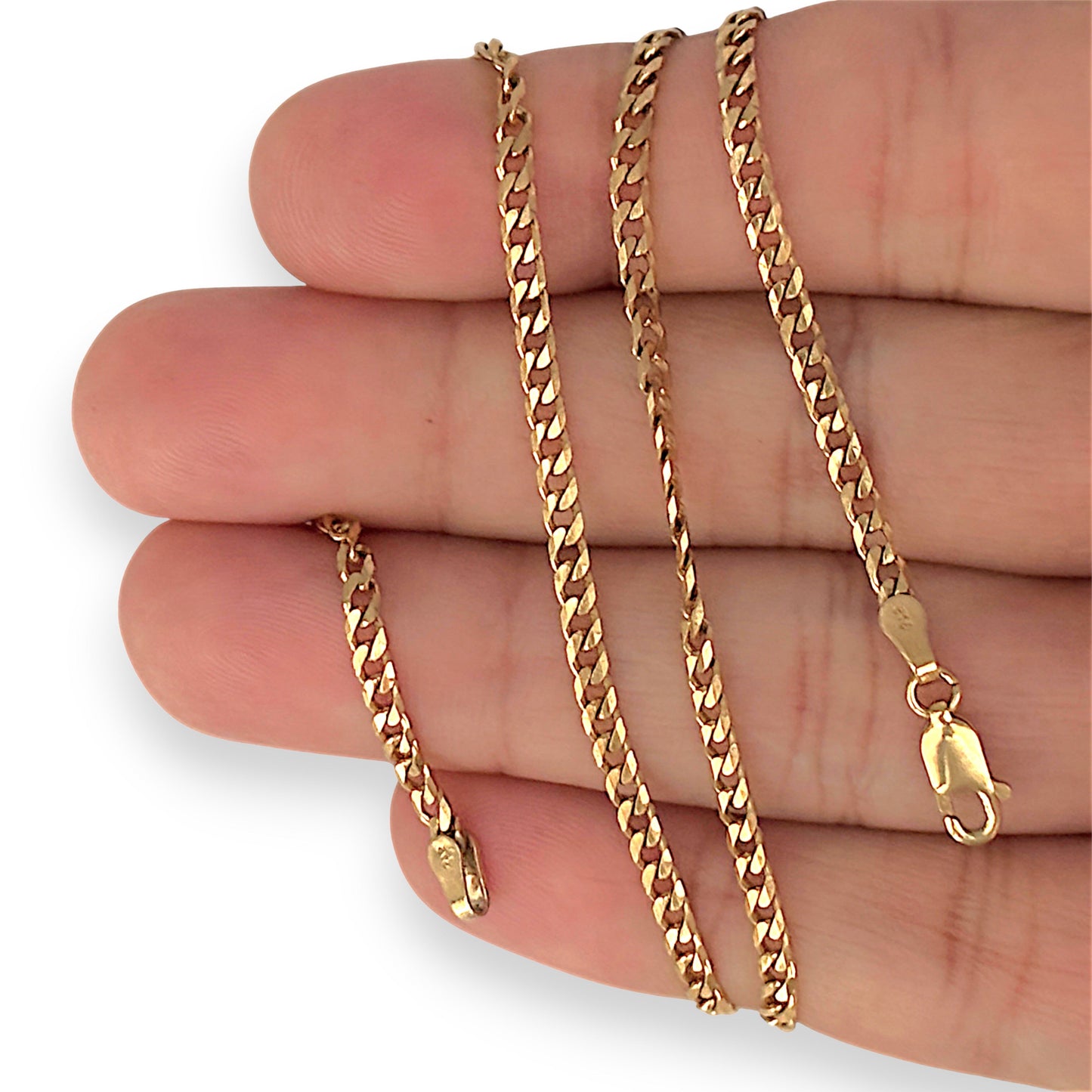 GOLD DEAL | 9ct (9K) Gold Crisp Curated Curb Link Refurbished Chain 45cm