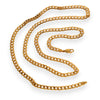 GOLD DEAL | 9ct (9K) Gold Rounded Flat Smooth Curb Link Refurbished Chain 60cm