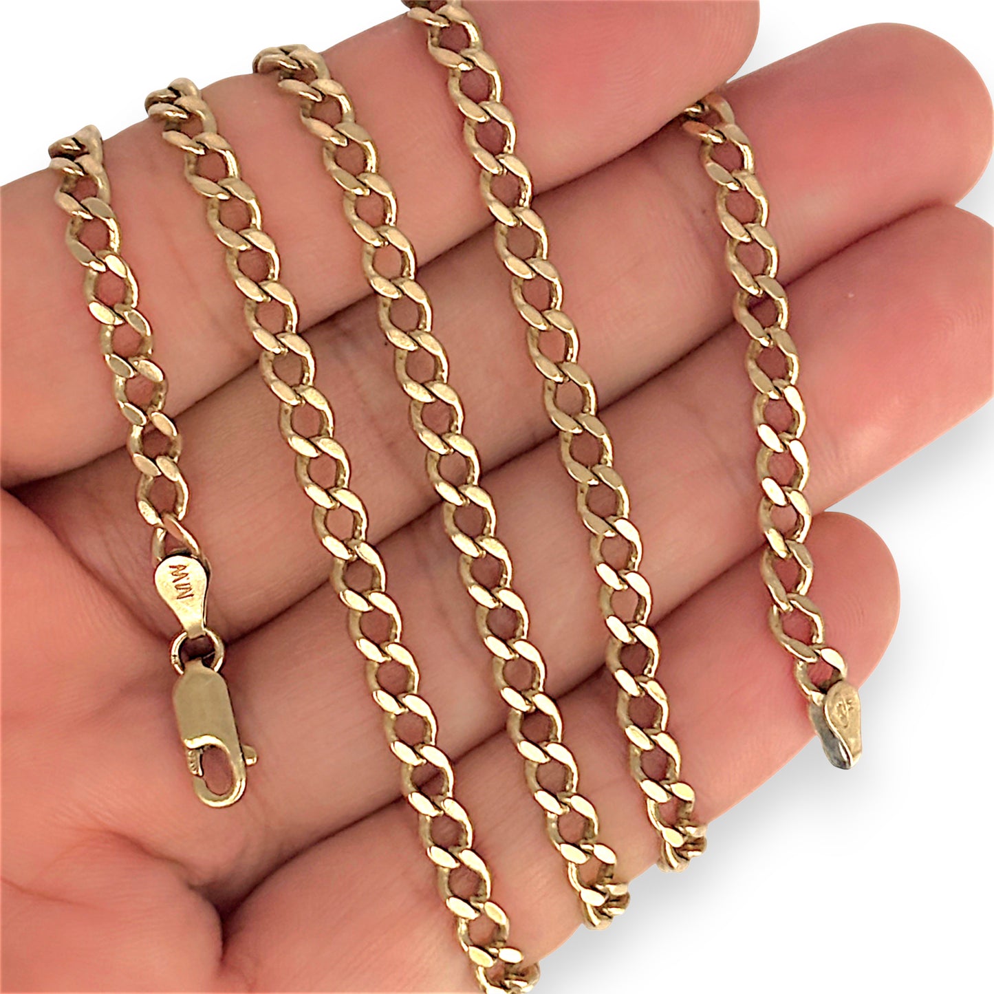 GOLD DEAL | 9ct (9K) Gold NZ, Traditional Style Confident Curb Link Chain 64cm