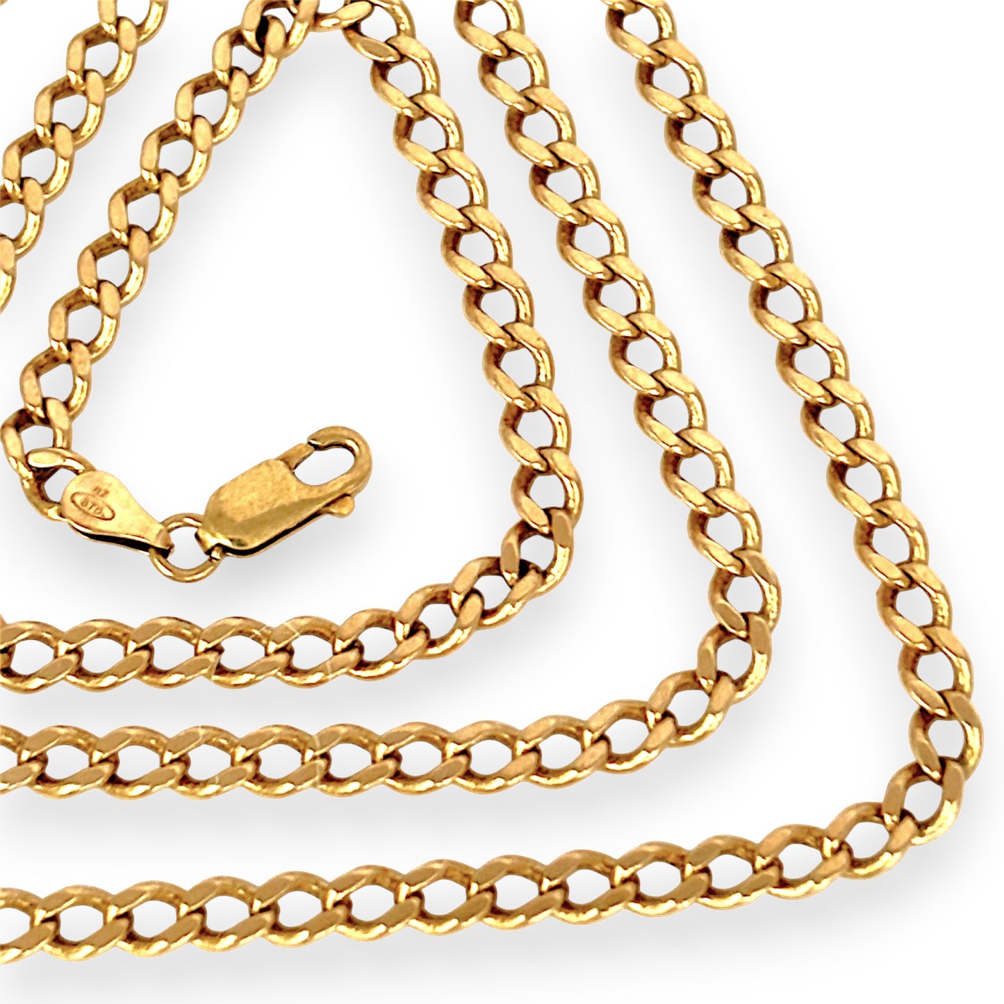 GOLD DEAL | 9ct (9K) Gold NZ, Traditional Style Confident Curb Link Chain 64cm