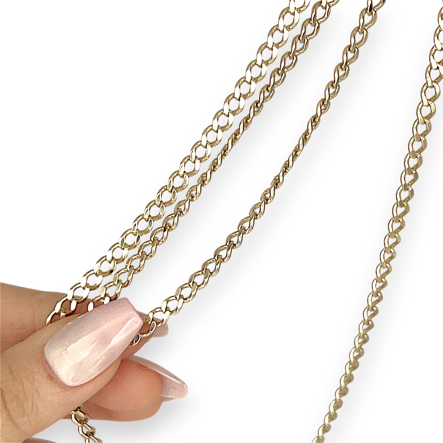 GOLD DEAL | 9ct (9K) Gold NZ, Confident Curb Link Refurbished Chain 64cm