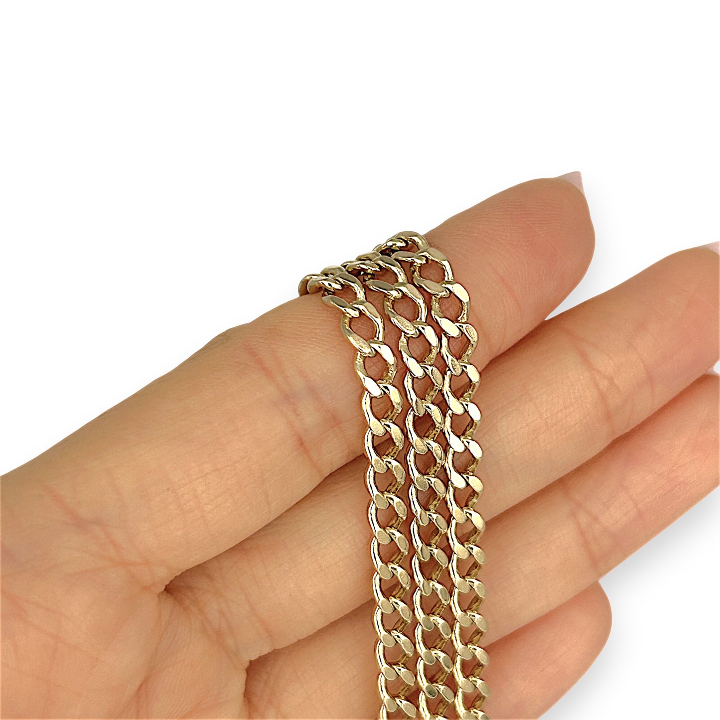 GOLD DEAL | 9ct (9K) Gold NZ, Confident Curb Link Refurbished Chain 64cm