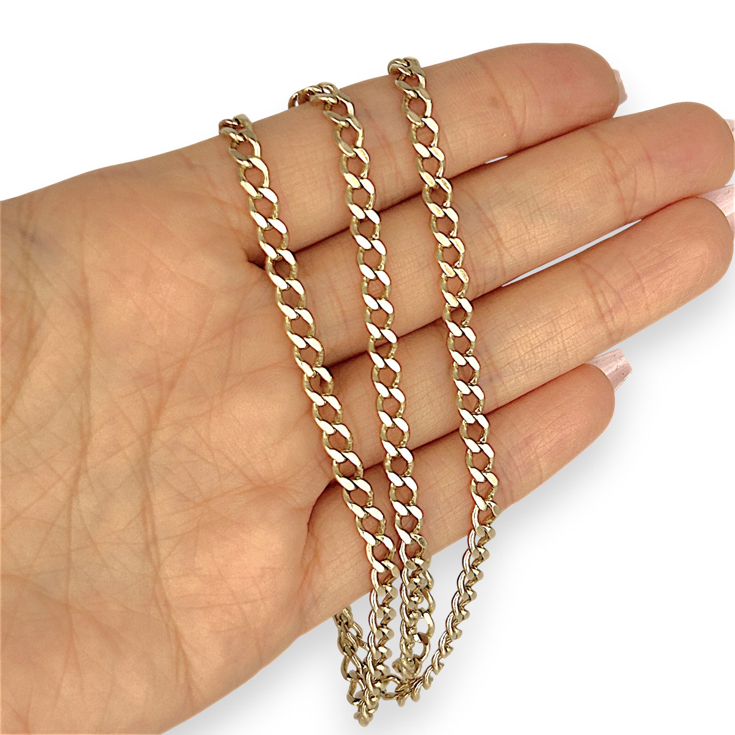 GOLD DEAL | 9ct (9K) Gold NZ, Confident Curb Link Refurbished Chain 64cm