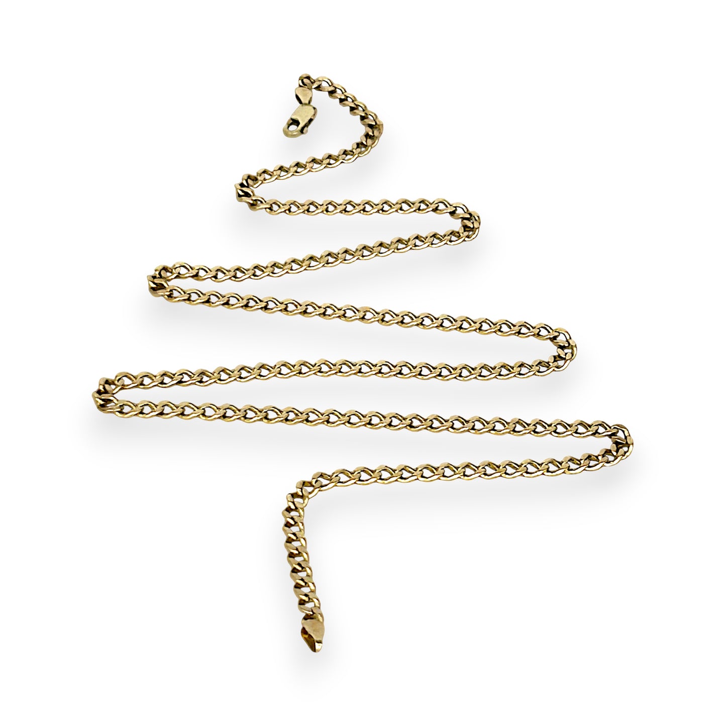 GOLD DEAL | 9ct (9K) Gold NZ, Confident Curb Link Refurbished Chain 64cm