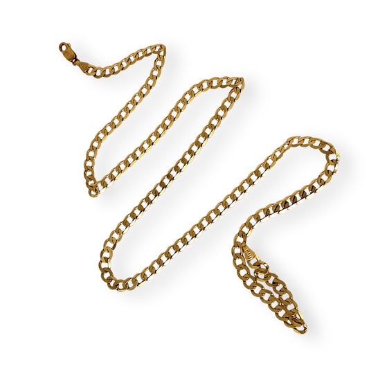 GOLD DEAL | 9ct (9K) Gold Elegant Flow Curb Chain 55cm