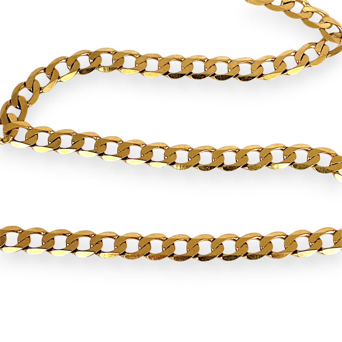 GOLD DEAL | 9ct (9K) Gold Elegant Flow Curb Chain 55cm