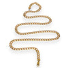 GOLD DEAL | 9ct (9K) Gold Beveled Edge Flattened Curb Link Chain 60cm Valuation $5,490