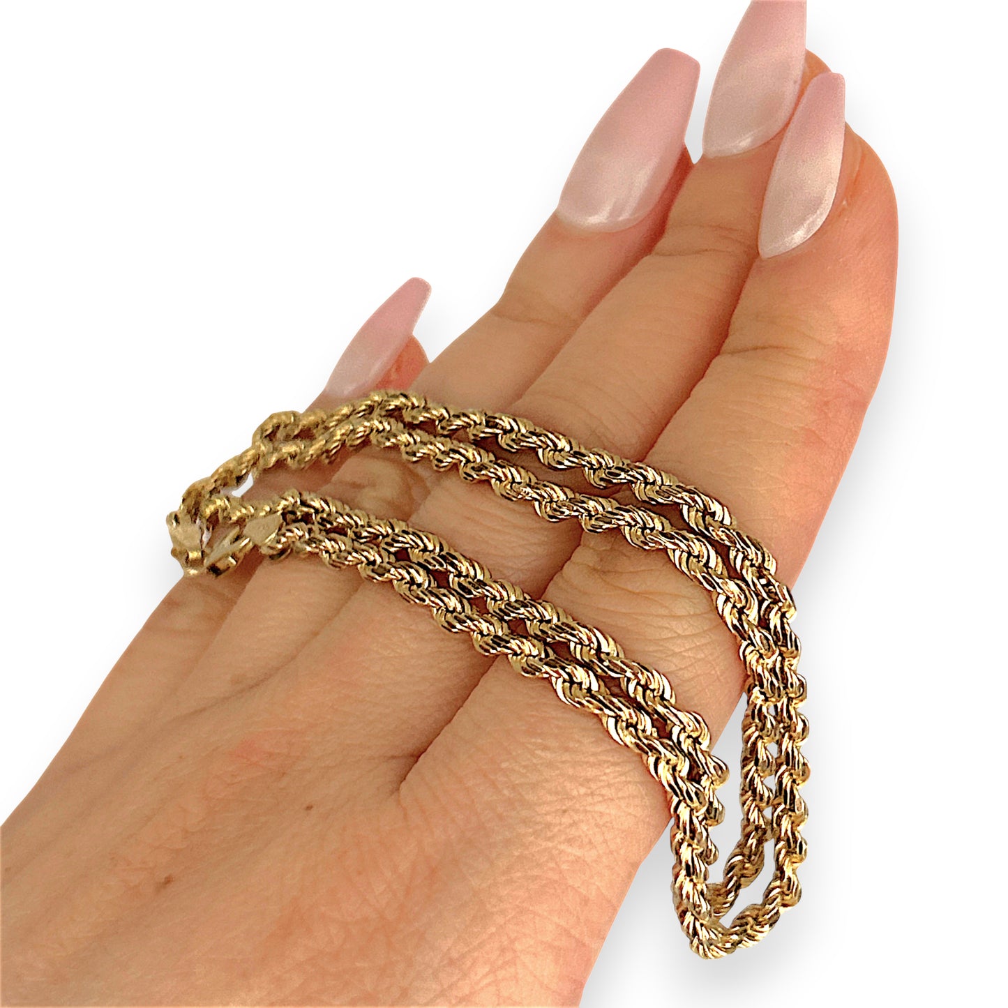 GOLD DEAL | 9ct (9K) Gold Prince of Wales Rope Chain 45cm Valuation $4,600