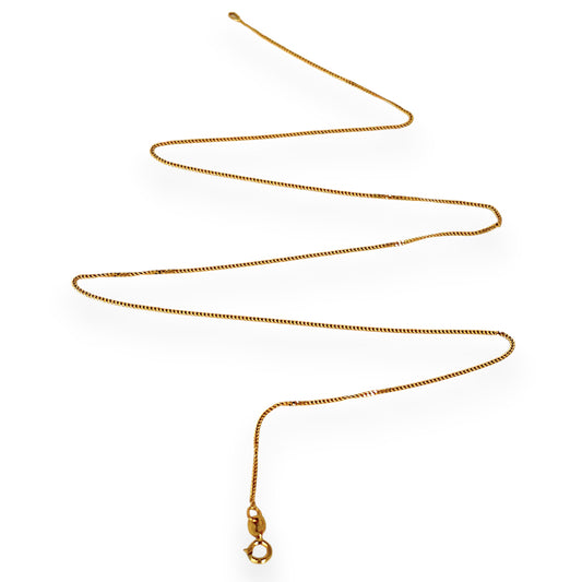 GOLD DEAL | 9ct (9K) Gold Sleek Lightweight, Polished Elegance Curb Link Chain 45cm