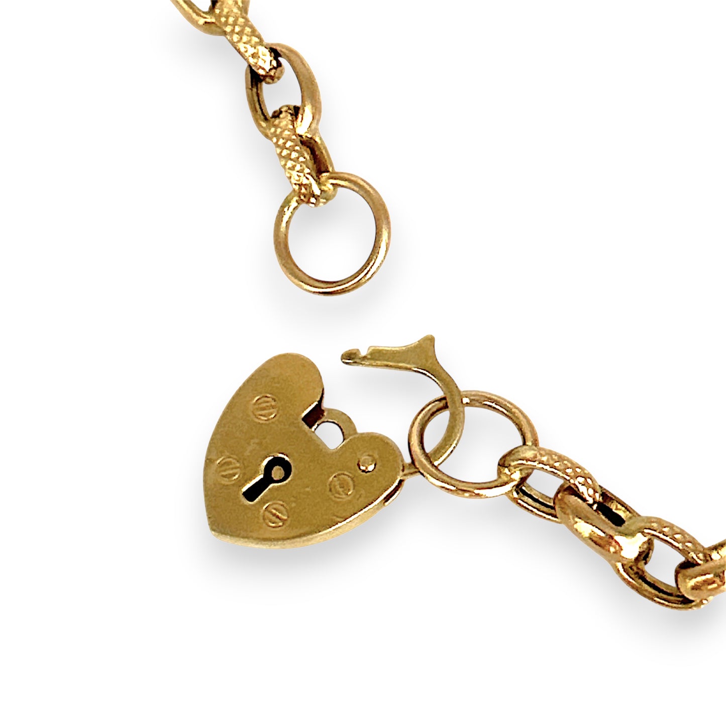 GOLD DEAL | 9ct (9K) Gold Heart Padlock Necklace 52cm Valuation $2,890