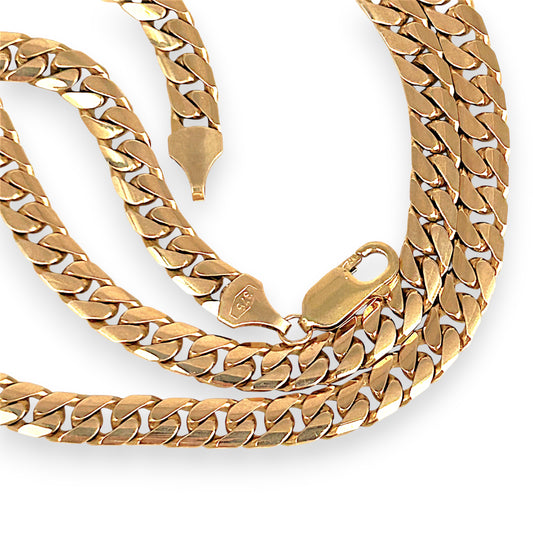 GOLD DEAL | 9ct (9K) Gold Bold Chunky Curb Link Chain 50cm Valuation $11,200