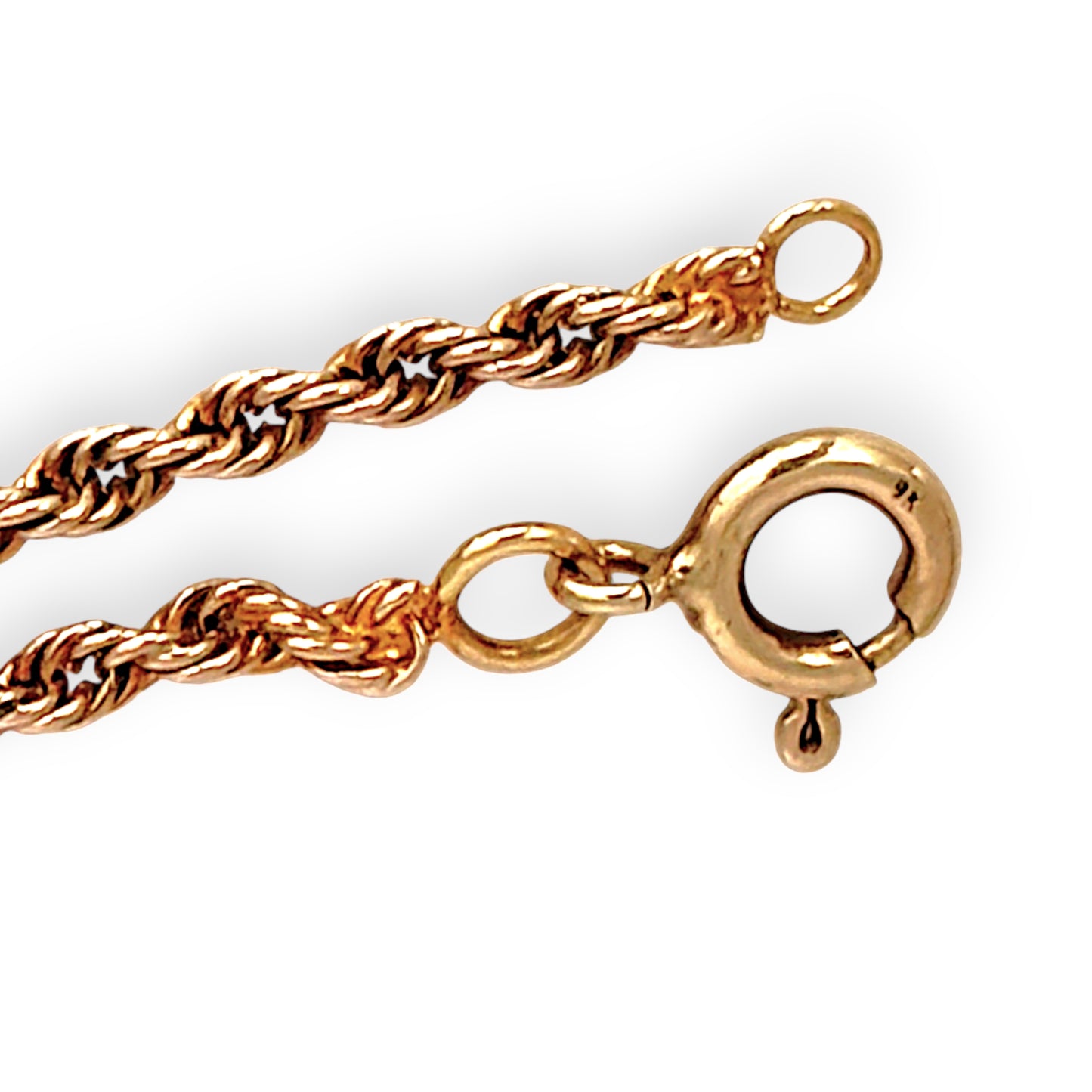 GOLD DEAL | 9ct (9K) Gold Medium Weight Twisted Rope Chain 50cm