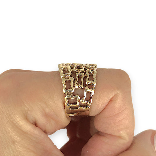 GOLD DEAL | 9ct (9K) Gold Refurbished Mirage Filigree Ring Size Q