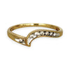 GOLD DEAL | 9ct (9K) Gold Curved Elegance Diamond Ring Size M