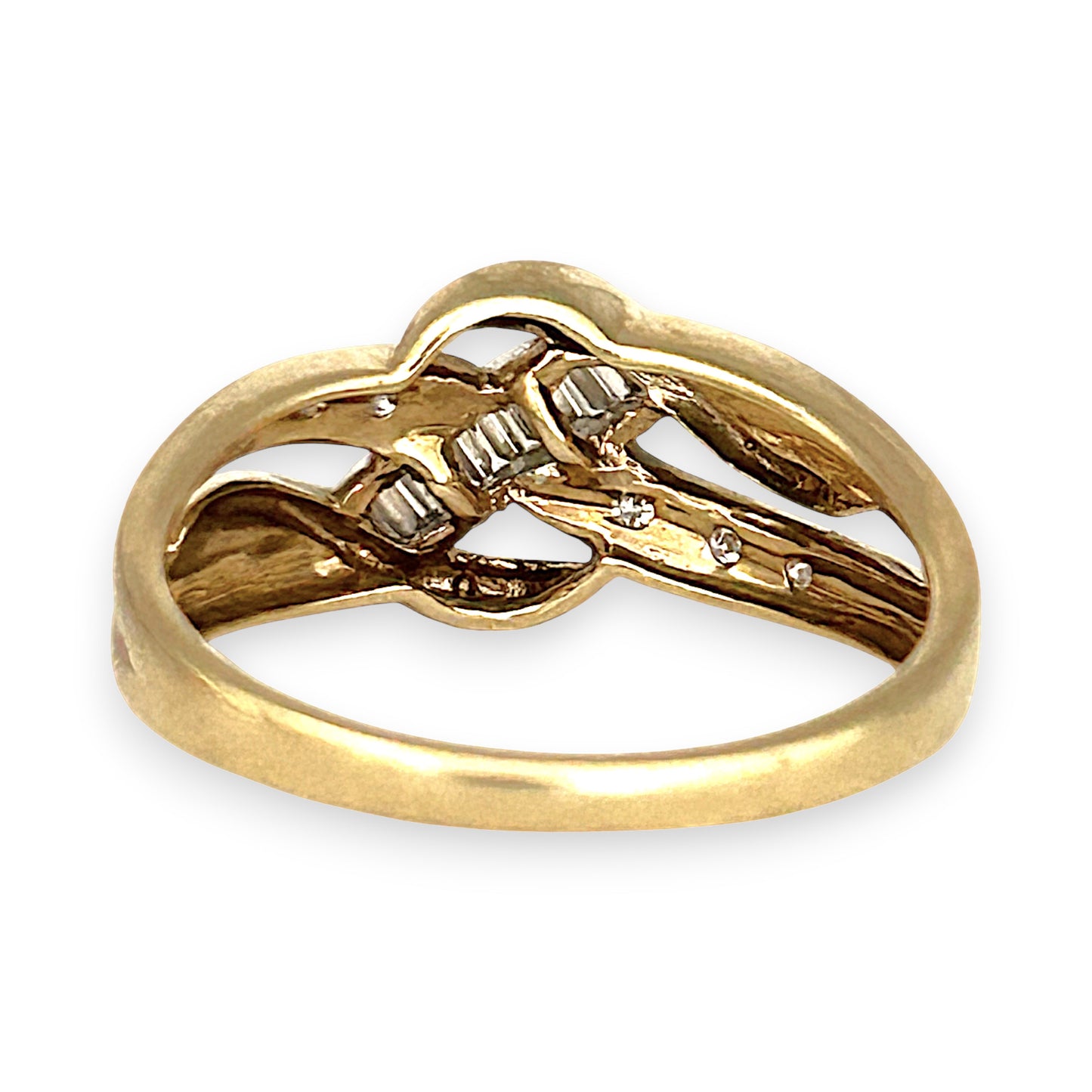 GOLD DEAL | 9ct (9K) Y/W Gold Eternal Harmony Diamond Weave Ring Size P