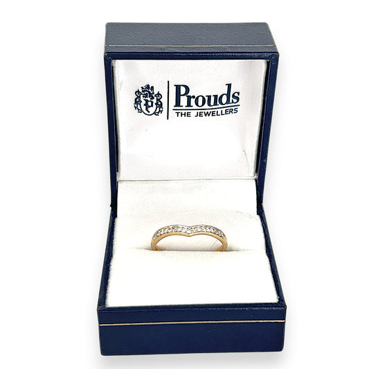 GOLD DEAL | 9ct (9K) Gold PROUNDS Celeste V Diamond Band Size O1/2