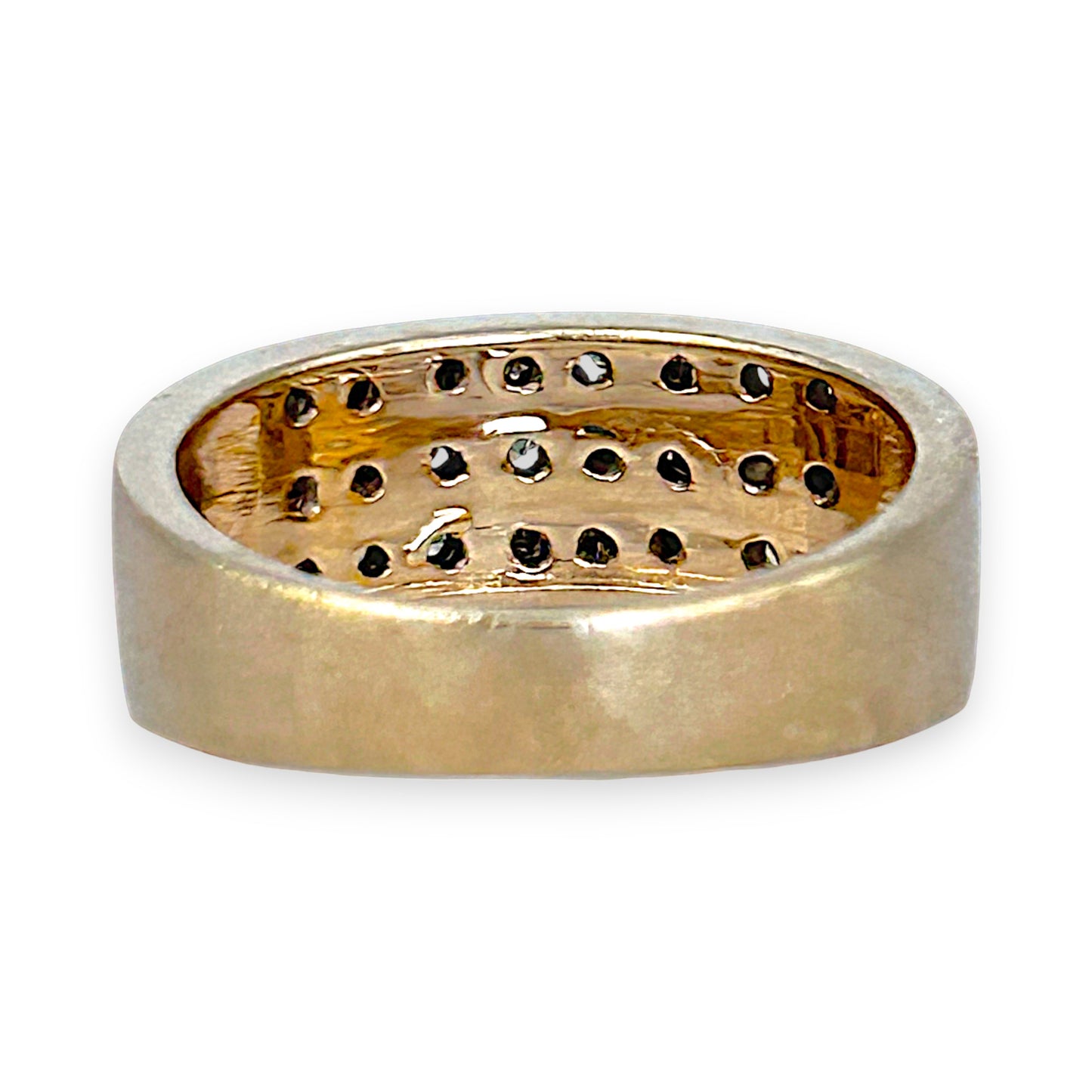 GOLD DEAL | 9K (9ct) Gold Greek Key Style Diamond Refurbished Ring Valuation $1,850