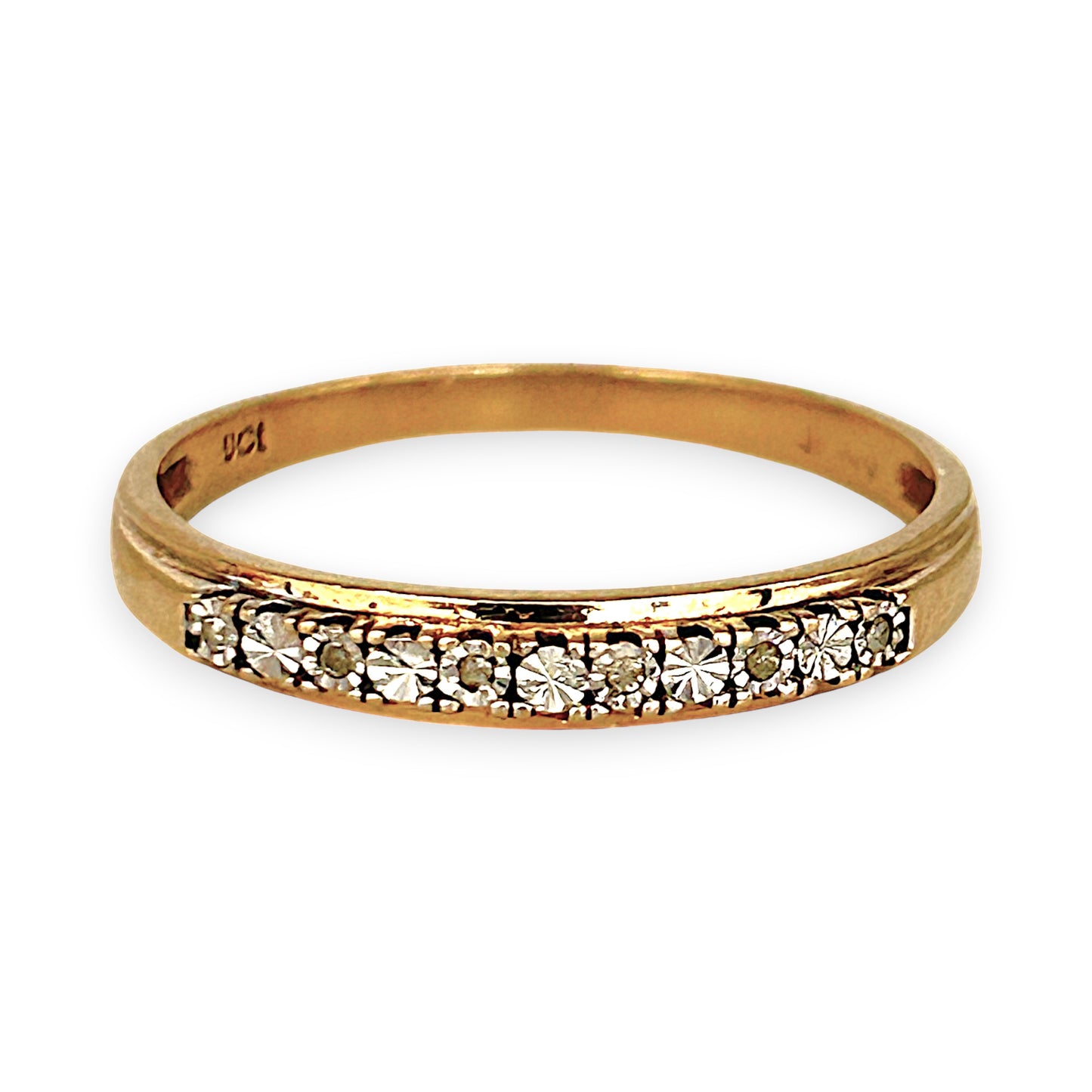 GOLD DEAL | 9ct (9K) Gold PROUNDS Linea Diamond Channel Ring Q1/2