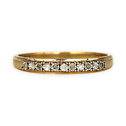 GOLD DEAL | 9ct (9K) Gold PROUNDS Linea Diamond Channel Ring Q1/2