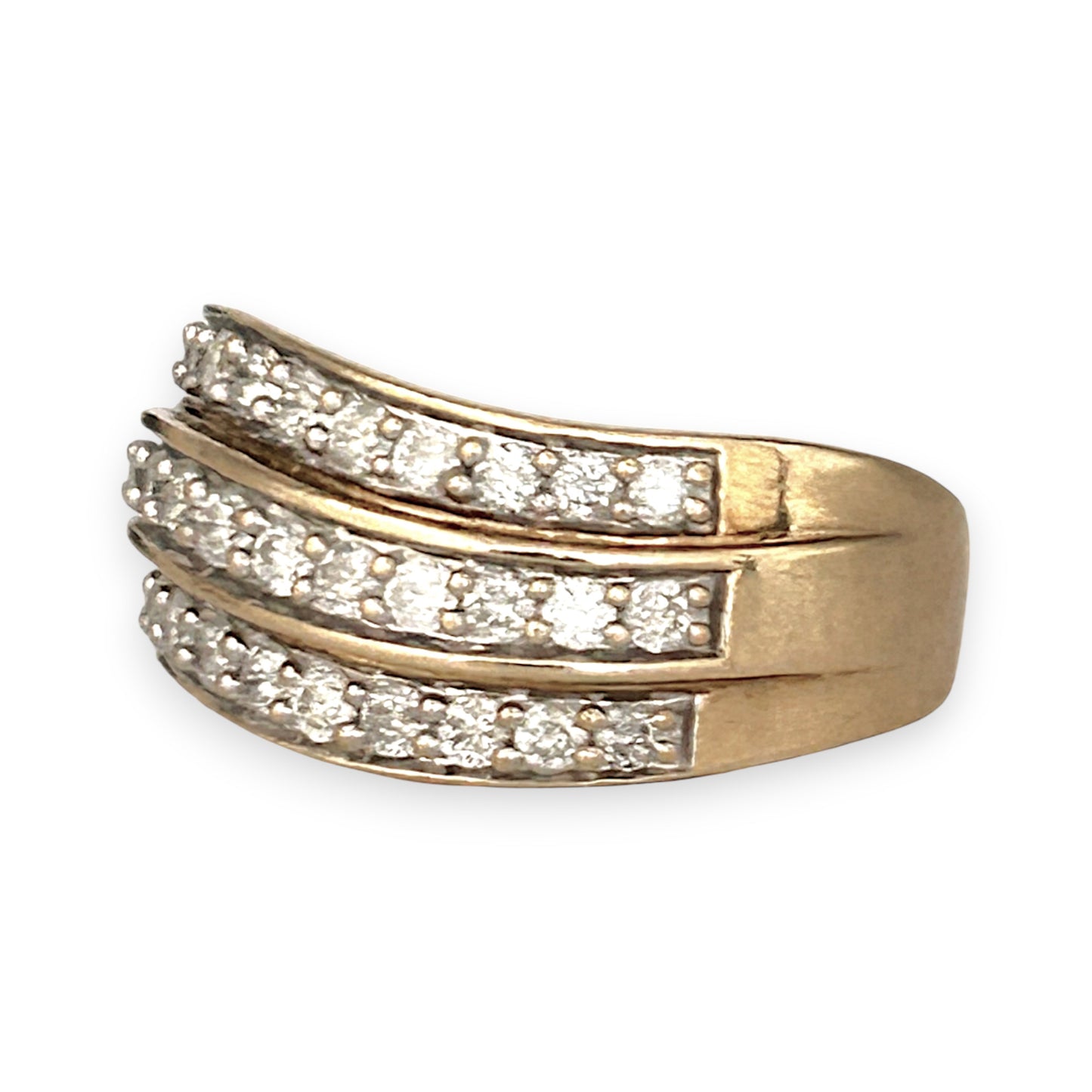 GOLD DEAL | FLASH SALE 9ct (9K) Gold Mesmerizing Diamond 0.75ct Dress Ring Valuation $2,450