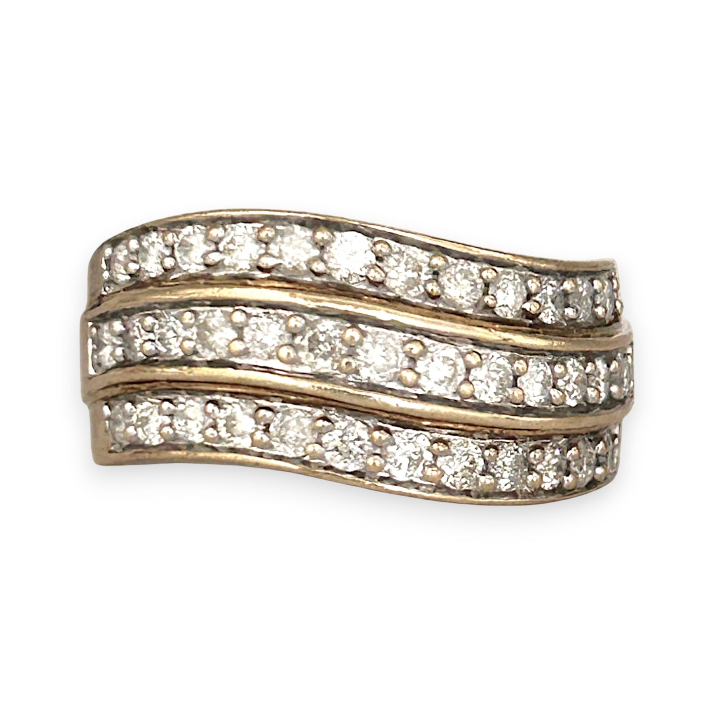 GOLD DEAL | FLASH SALE 9ct (9K) Gold Mesmerizing Diamond 0.75ct Dress Ring Valuation $2,450