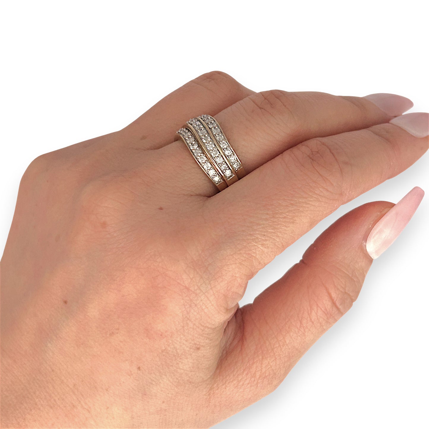 GOLD DEAL | FLASH SALE 9ct (9K) Gold Mesmerizing Diamond 0.75ct Dress Ring Valuation $2,450