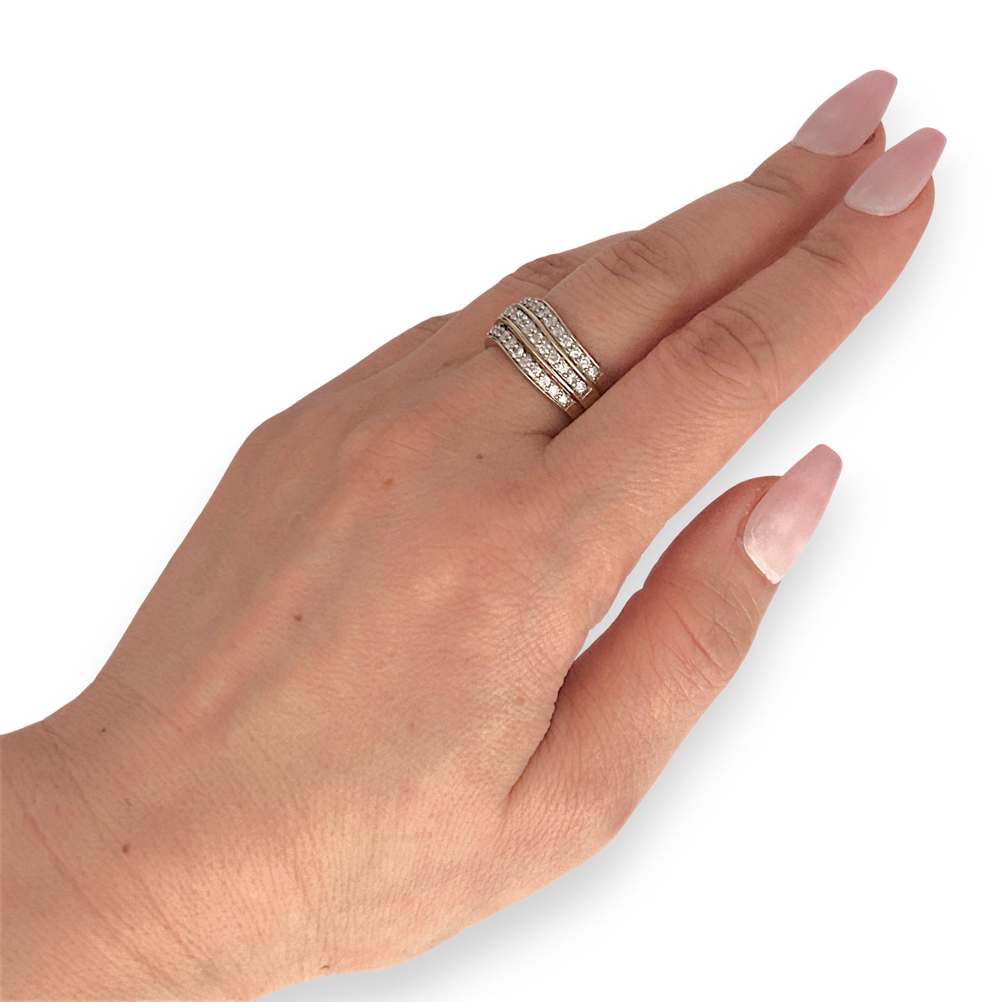 GOLD DEAL | FLASH SALE 9ct (9K) Gold Mesmerizing Diamond 0.75ct Dress Ring Valuation $2,450