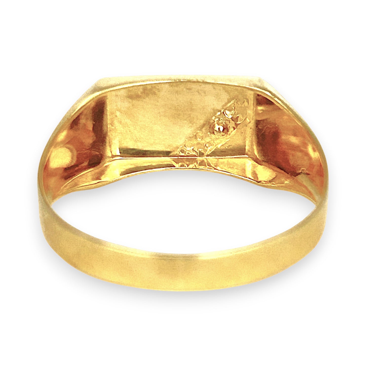 GOLD DEAL | 9ct (9K) Gold Regent Dual-Tone Diamond Signet Ring Size U1/2
