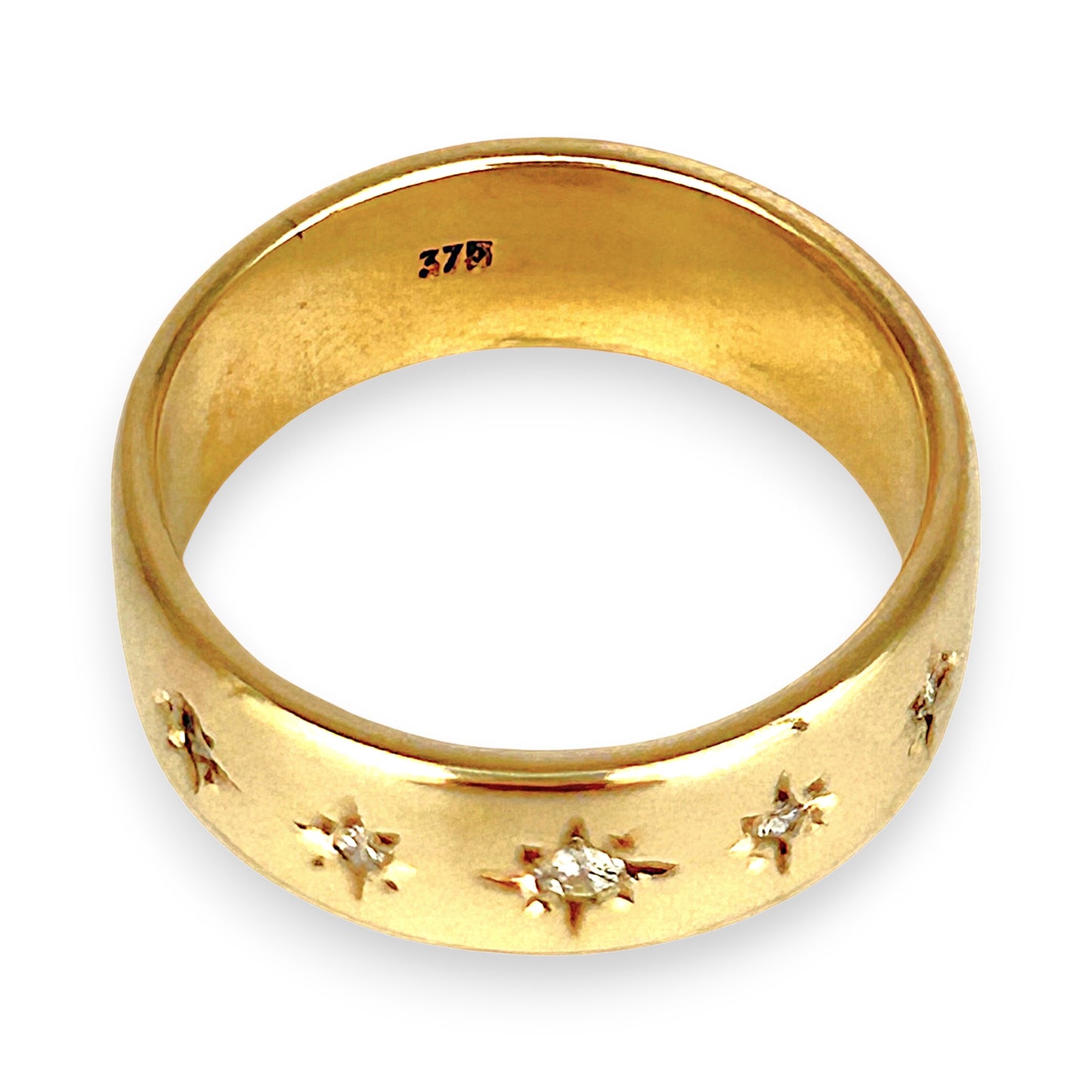 GOLD DEAL | 9ct (9K) Gold Diamond and Five Star Band Refurbished