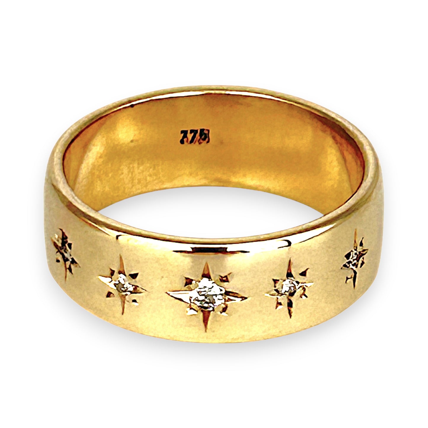 GOLD DEAL | 9ct (9K) Gold Diamond and Five Star Band Refurbished