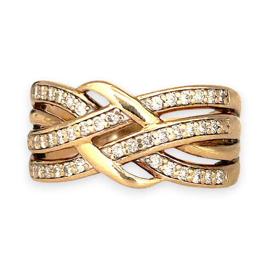 GOLD DEAL | 9ct (9K) Gold Enchanting Diamond 0.50ct Ring Valuation $2,800