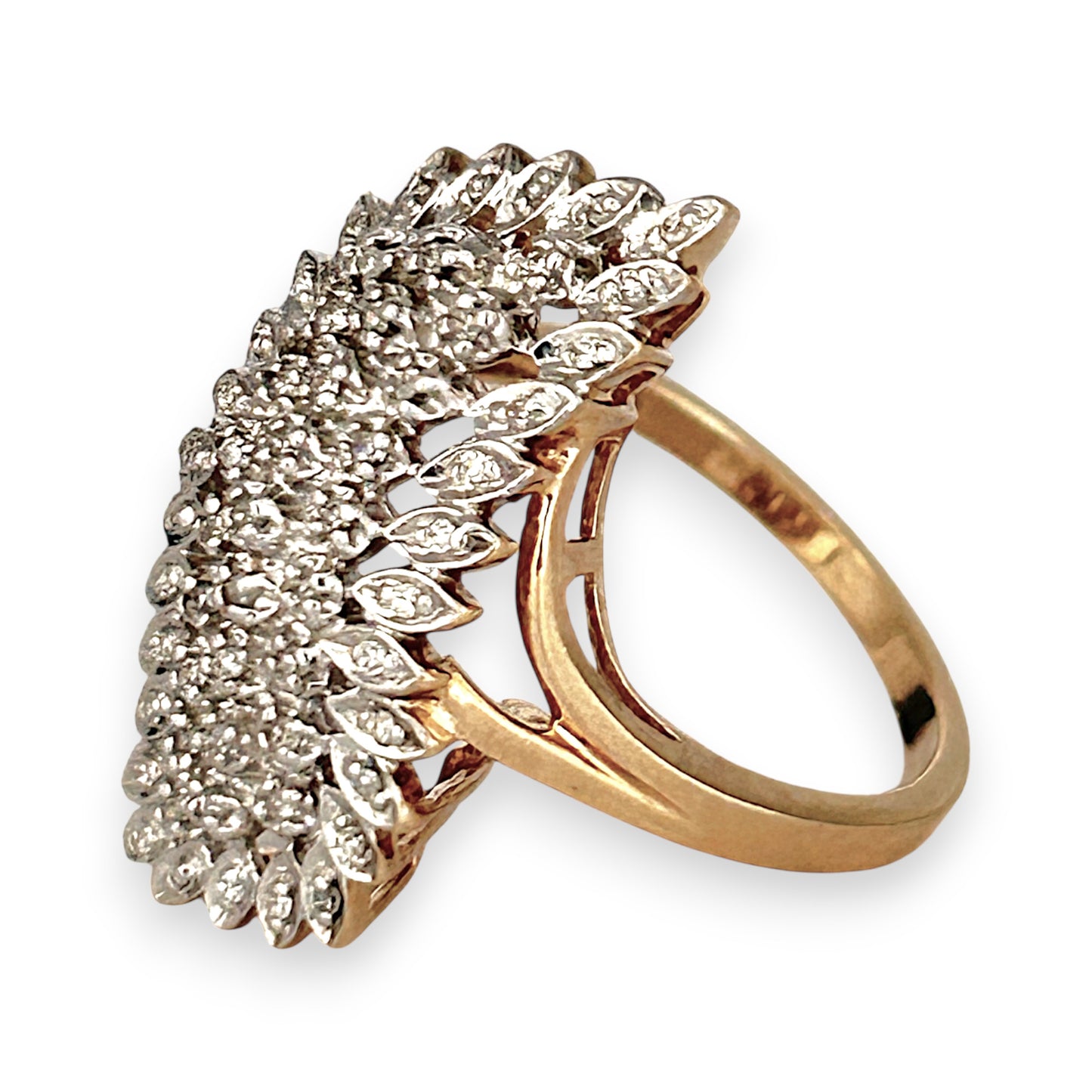 GOLD DEAL | FLASH SALE 9ct (9K) Gold Divine Diamond 0.25ct Cluster Ring Valuation $1,550