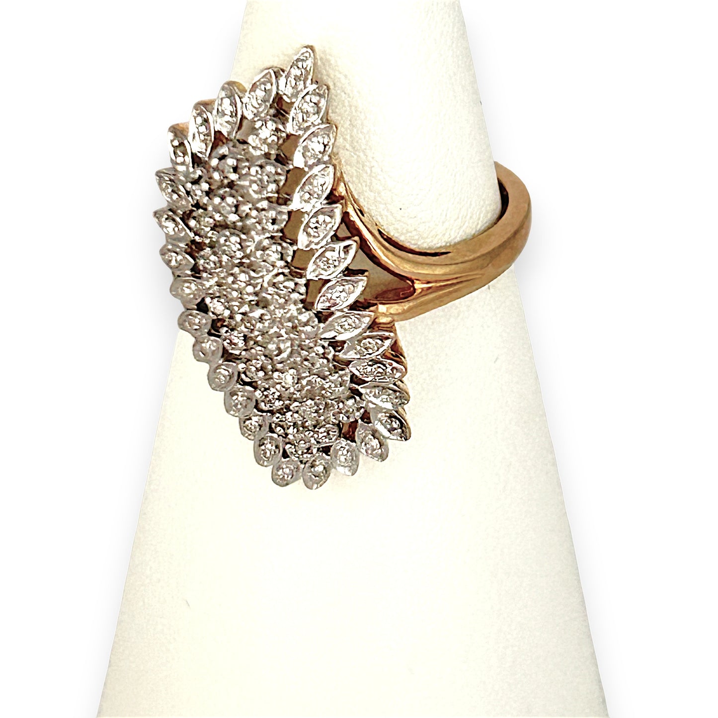 GOLD DEAL | FLASH SALE 9ct (9K) Gold Divine Diamond 0.25ct Cluster Ring Valuation $1,550