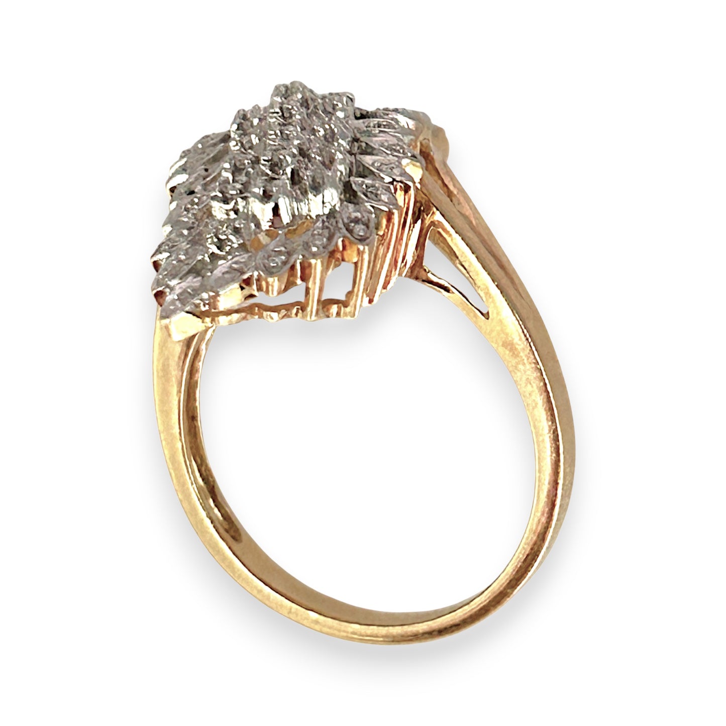 GOLD DEAL | FLASH SALE 9ct (9K) Gold Divine Diamond 0.25ct Cluster Ring Valuation $1,550