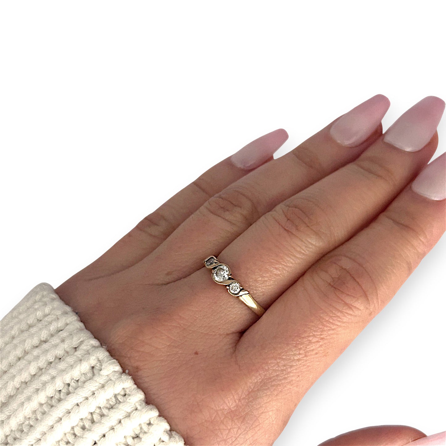 GOLD DEAL | 9ct (9K) Gold Trio Sparkle Ring
