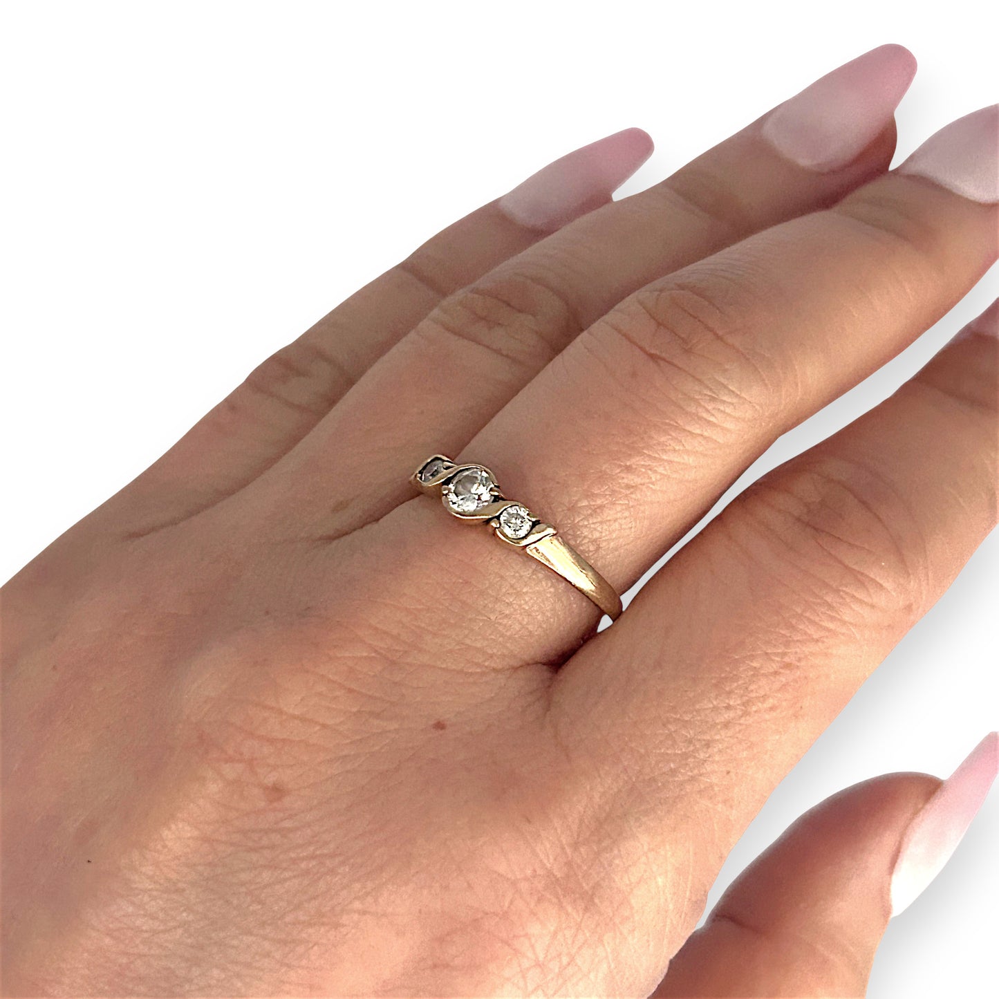 GOLD DEAL | 9ct (9K) Gold Trio Sparkle Ring