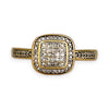GOLD DEAL | 9ct (9K) Gold Square Cluster Diamond 0.27ct Refurbished Ring Valuation $1,450