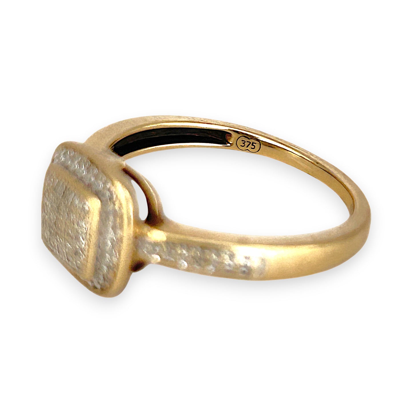 GOLD DEAL | 9ct (9K) Gold Square Cluster Diamond 0.27ct Refurbished Ring Valuation $1,450