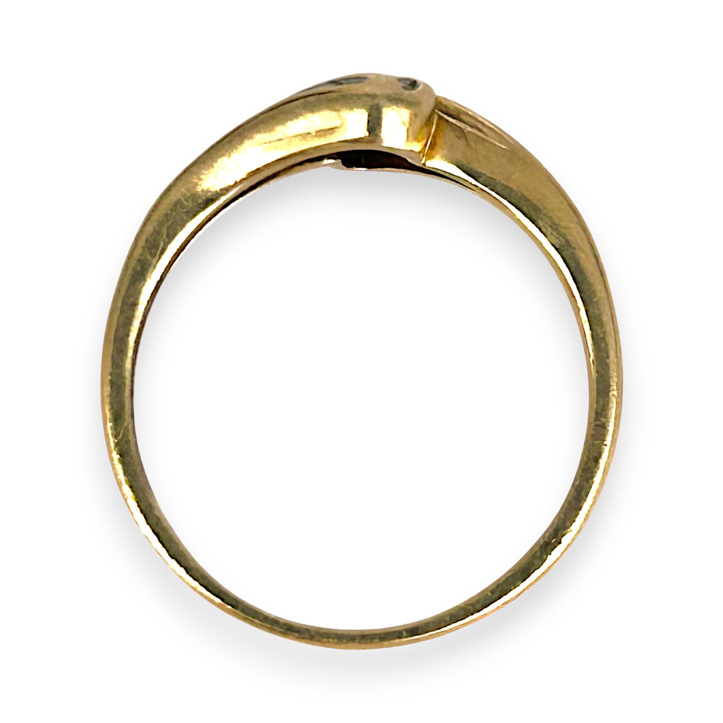 GOLD DEAL | 9ct (9K) Gold Twist of Brilliance Ring with Diamonds Size P 1/2