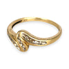 GOLD DEAL | 9ct (9K) Gold Twist of Brilliance Ring with Diamonds Size P 1/2